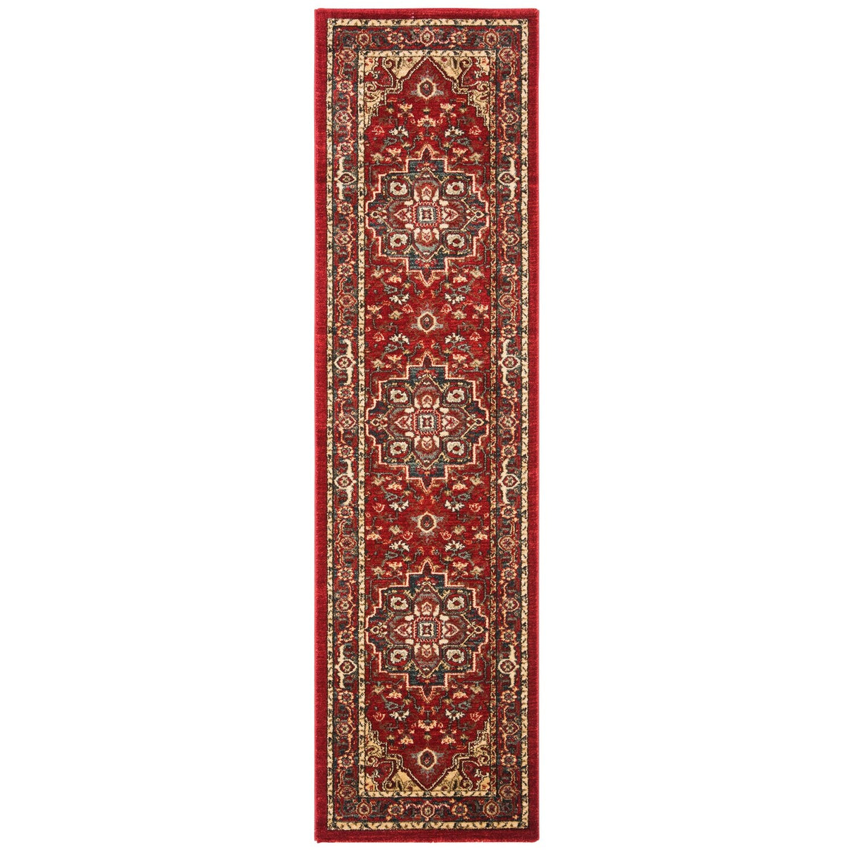 SAFAVIEH Mahal Beverley Traditional Grandeur Red/ Natural Rug