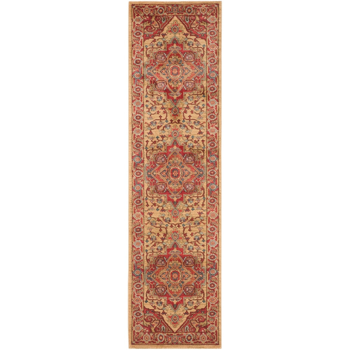 SAFAVIEH Mahal Beverley Traditional Grandeur Red/ Natural Rug