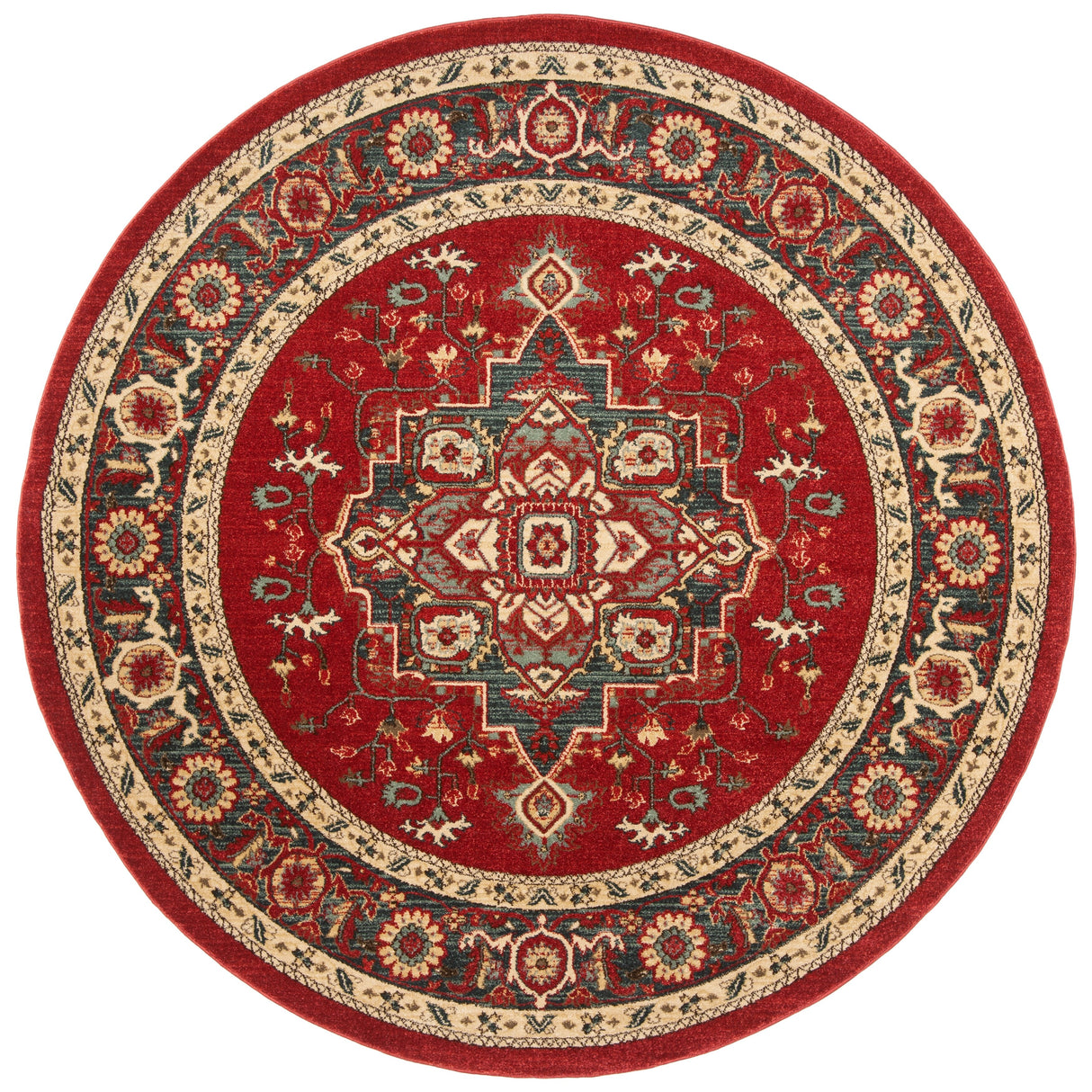 SAFAVIEH Mahal Beverley Traditional Grandeur Red/ Natural Rug