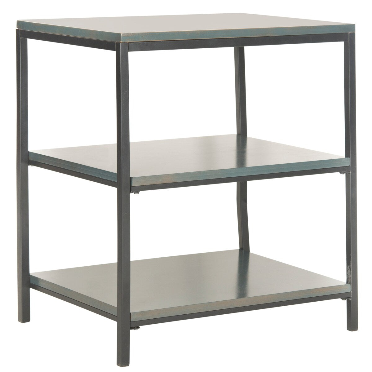 SAFAVIEH Mai Dark Teal Shelf Unit - 24" x 18.1" x 28.1" - 24Wx18Dx28H