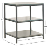 SAFAVIEH Mai Dark Teal Shelf Unit - 24" x 18.1" x 28.1" - 24Wx18Dx28H