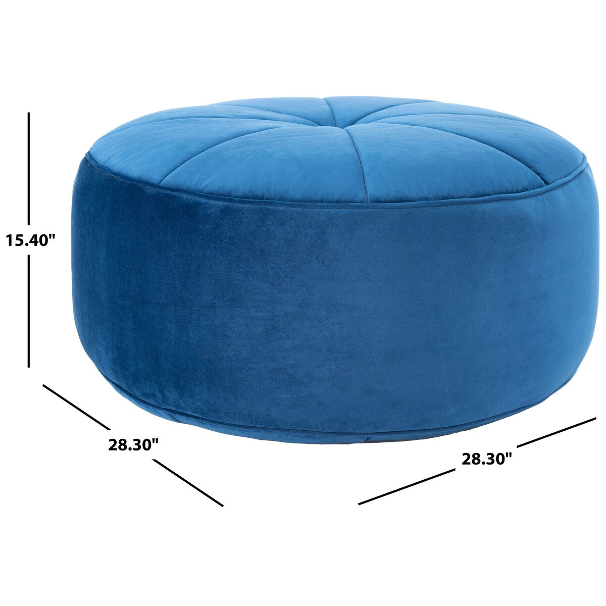 SAFAVIEH Maia Round Velvet Pouf Ottoman