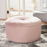 SAFAVIEH Maia Round Velvet Pouf Ottoman