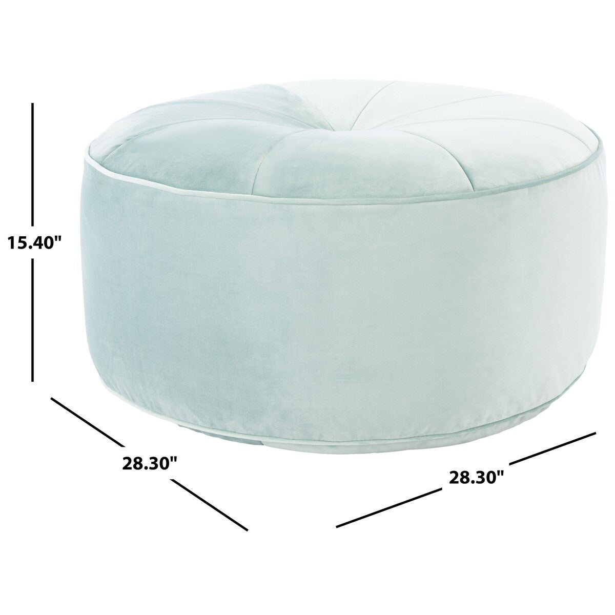 SAFAVIEH Maia Round Velvet Pouf Ottoman