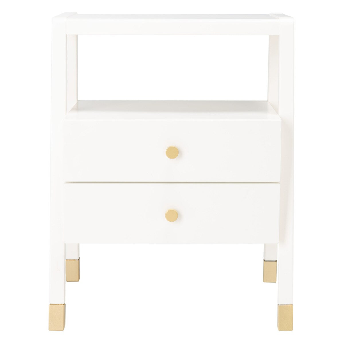 SAFAVIEH Mallaury 2-Drawer 1-Shelf Accent Table - 19" W x 15" L x 24" H - 19Wx15Dx24H