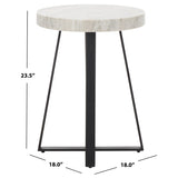 SAFAVIEH Mallie Round Accent Table - 18" L x 18" D x 24" H - 18Wx18Dx24H