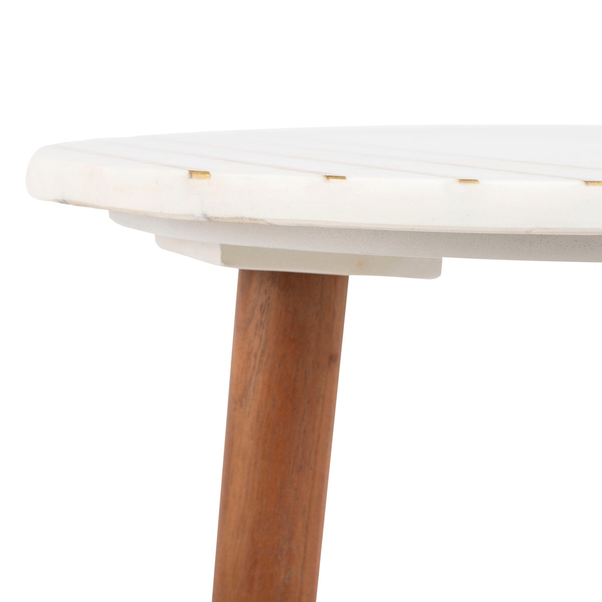 SAFAVIEH Mame Marble Accent Table - White - 20.5" x 20.5" x 23" - 21Wx21Dx23H