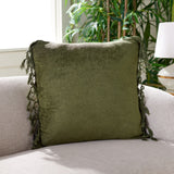 SAFAVIEH Manaila Boho Fringe Tassel 18-inch Decorative Throw Pillow