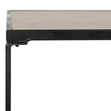 SAFAVIEH Maralyn Mid-Century Modern Light Grey / Black End Table - 16.5" x 16.5" x 31.5" - 17Wx17Dx32H