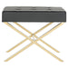 SAFAVIEH Mardell Modern Glam Black Ottoman