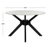 SAFAVIEH Marge Round Dining Table - 47.2" W x 47.2" L x 29.9" H - 47Wx47Dx30H