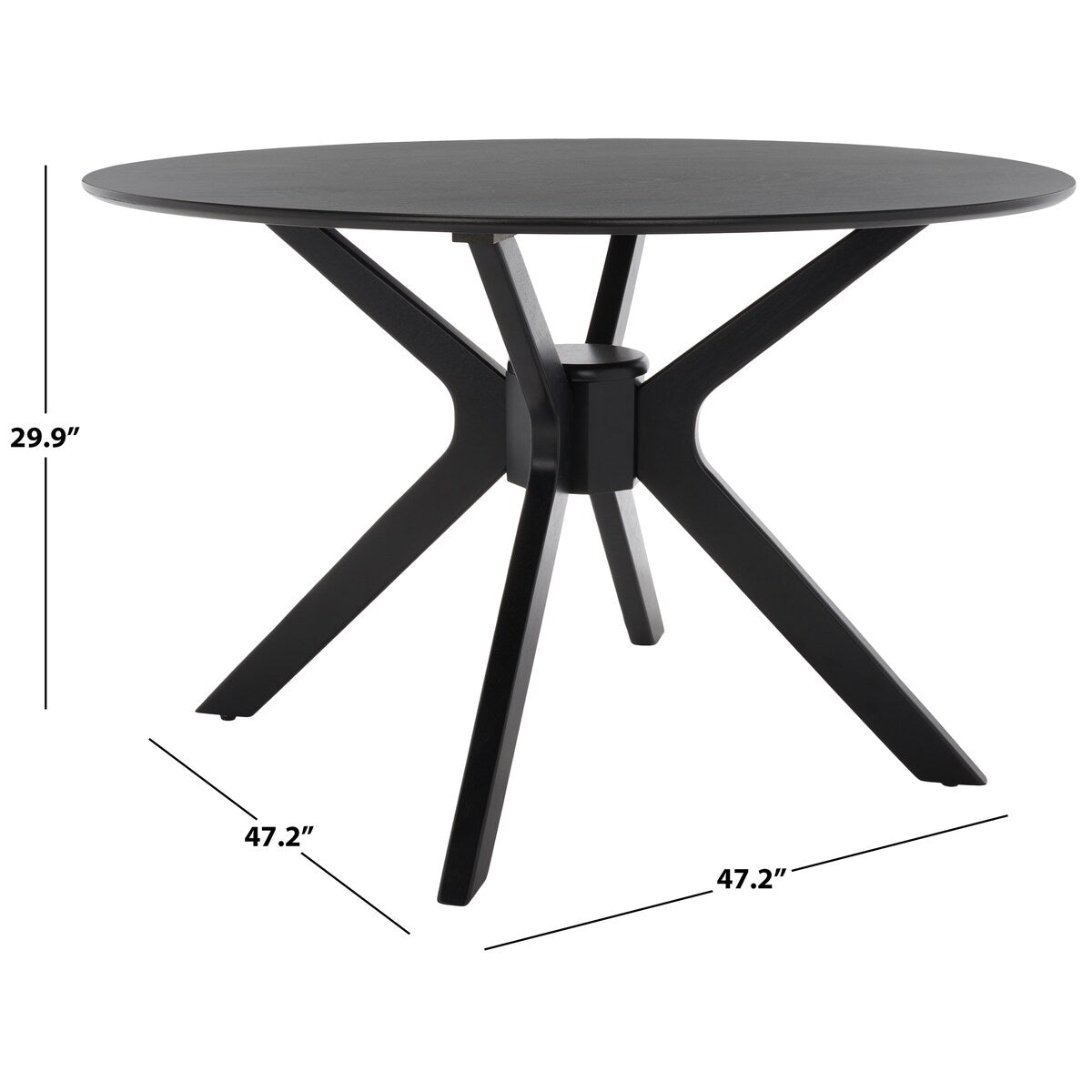 SAFAVIEH Marge Round Dining Table - 47.2" W x 47.2" L x 29.9" H - 47Wx47Dx30H