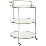 SAFAVIEH Margene Silver/ Mirror Top Bar Cart - 22" x 22" x 35.4" - 22Wx22Dx35H