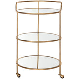 SAFAVIEH Margene Silver/ Mirror Top Bar Cart - 22" x 22" x 35.4" - 22Wx22Dx35H