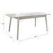 SAFAVIEH Margueritta Extension Dining Table - 71 In. W x 32 In. D x 29 In. H - 71Wx32Dx29H