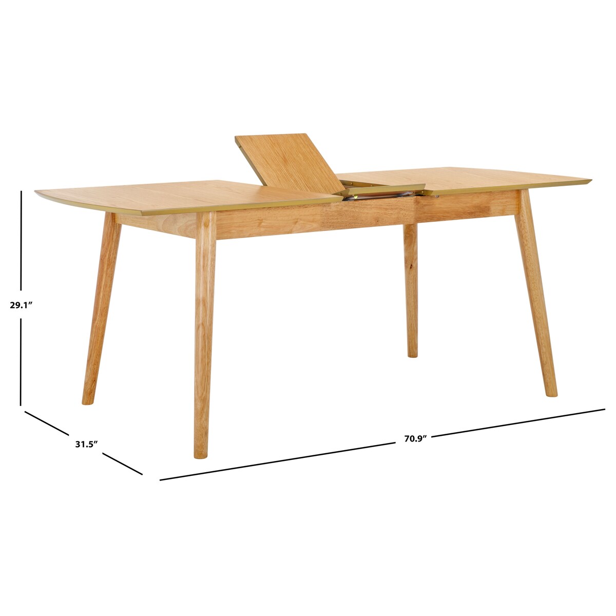 SAFAVIEH Margueritta Extension Dining Table - 71 In. W x 32 In. D x 29 In. H - 71Wx32Dx29H