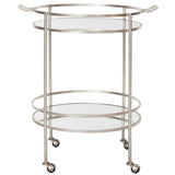 SAFAVIEH Margy Silver/ Mirror Top Bar Cart - 26Wx20Dx30H