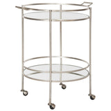 SAFAVIEH Margy Silver/ Mirror Top Bar Cart - 26Wx20Dx30H