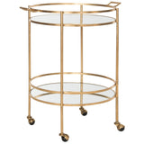 SAFAVIEH Margy Silver/ Mirror Top Bar Cart - 26Wx20Dx30H