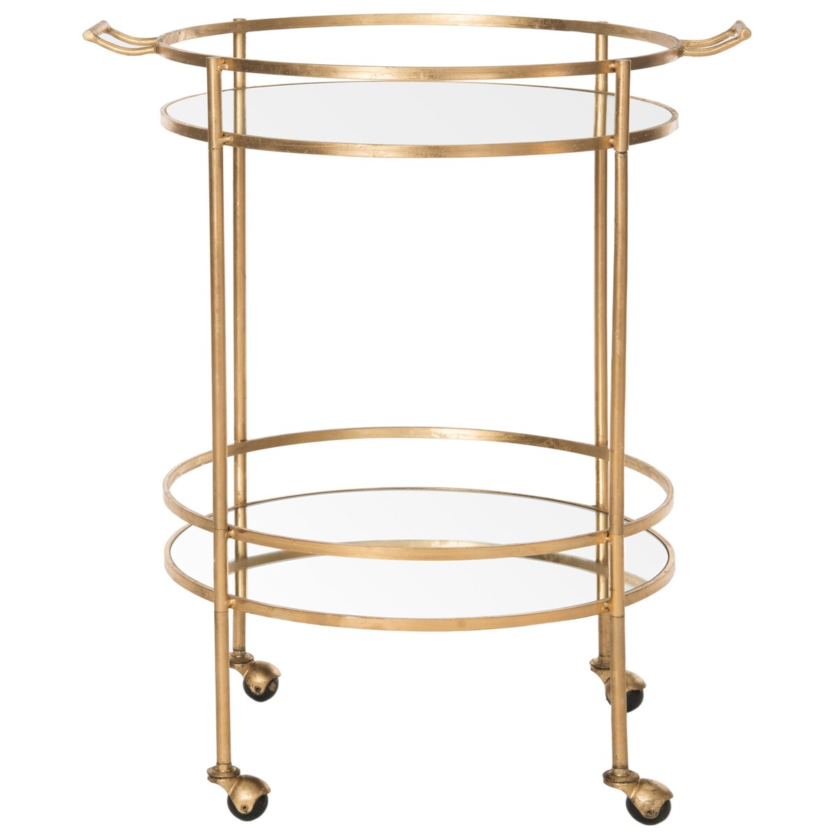 SAFAVIEH Margy Silver/ Mirror Top Bar Cart - 26Wx20Dx30H