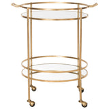 SAFAVIEH Margy Silver/ Mirror Top Bar Cart - 26Wx20Dx30H