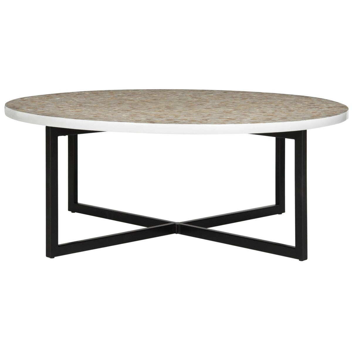 SAFAVIEH Marharita Cream Coffee Table - 39.8" x 39.8" x 15.4" - 40Wx40Dx15H