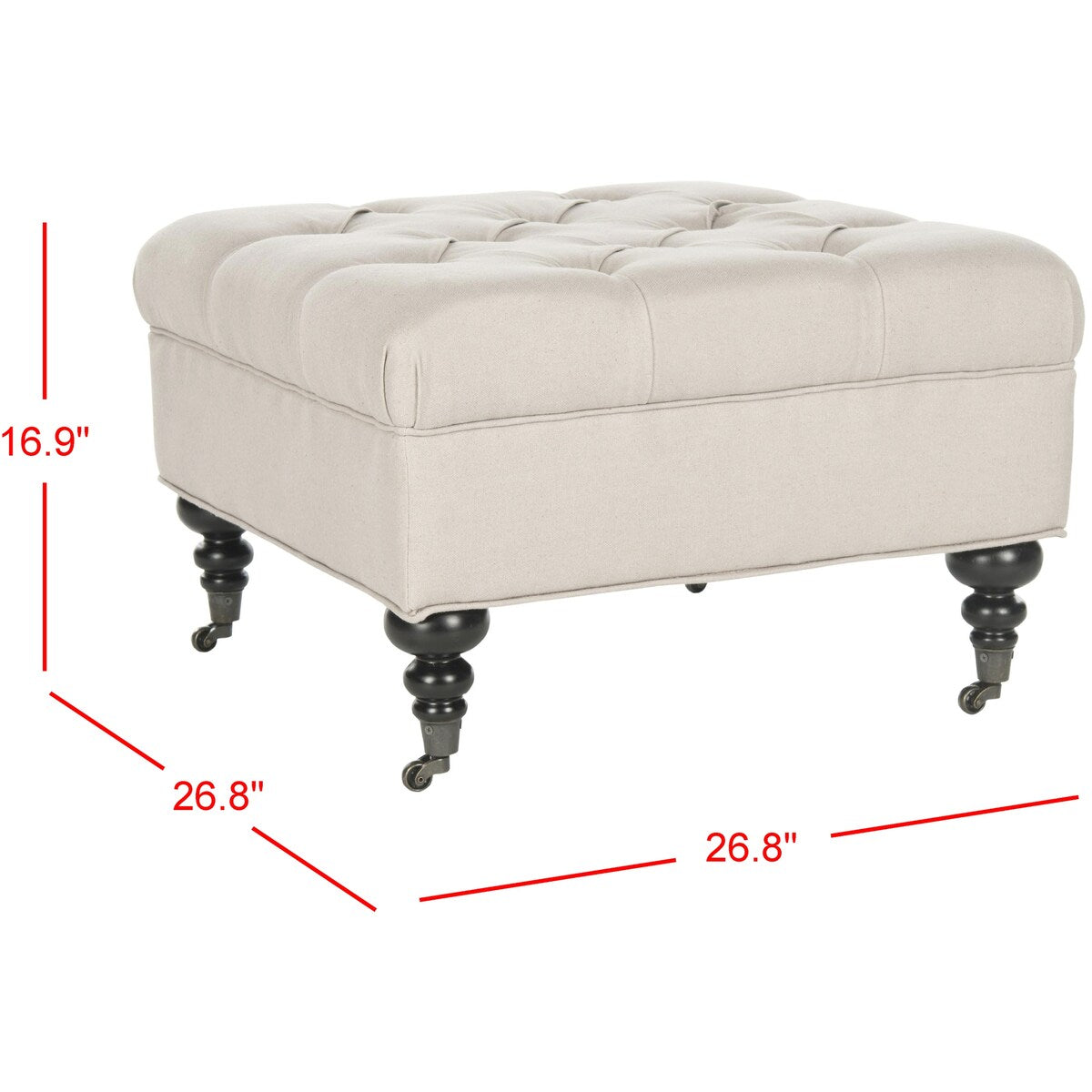 SAFAVIEH Mariana Taupe Ottoman