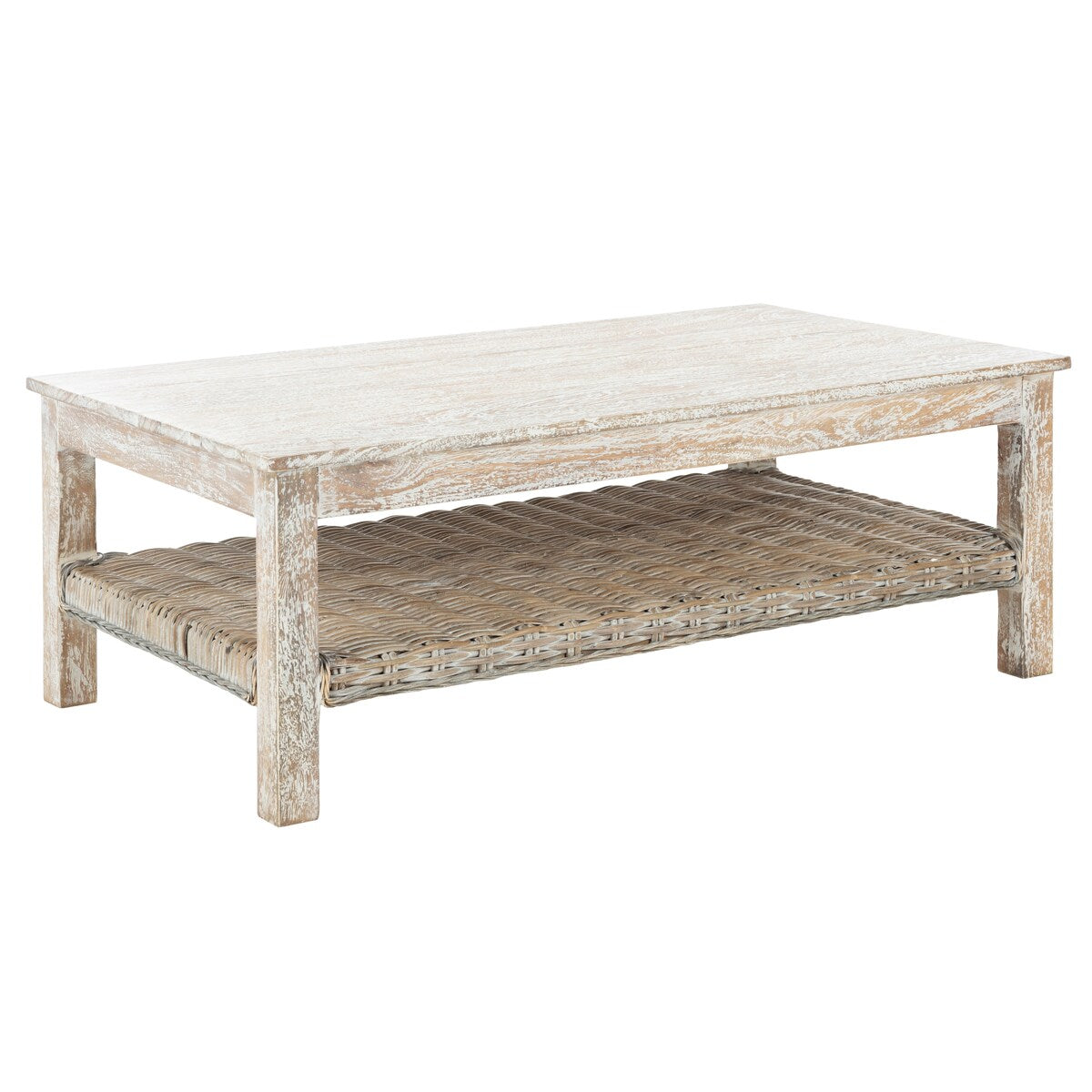 SAFAVIEH Maribeth White Coffee Table - 43.7" x 26.2" x 15.7" - 44Wx26Dx16H