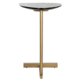 SAFAVIEH Marjorie C-Table-Black / Gold - 19" x 15" x 25" - 19Wx15Dx25H