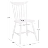 SAFAVIEH Marjory Farmhouse Spindle Dining Chair (Set of 2) - 21 In. W x 19 In. D x 34 In. H - 21Wx19Dx34H