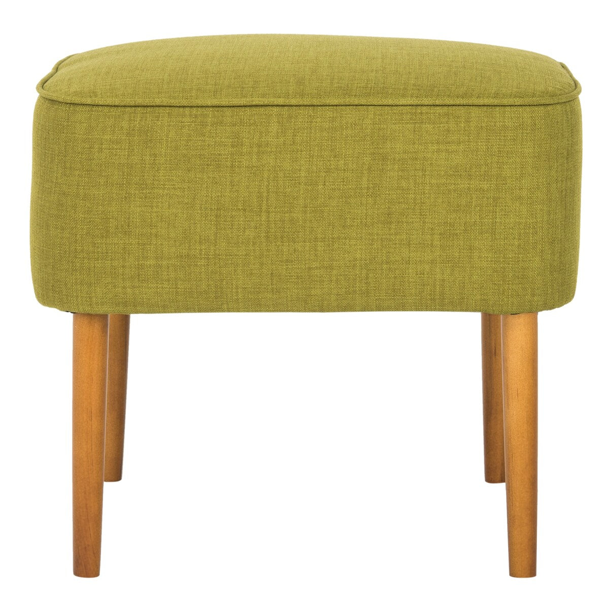 SAFAVIEH Marlana Mid-Century Green Linen Blend Ottoman