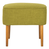 SAFAVIEH Marlana Mid-Century Green Linen Blend Ottoman