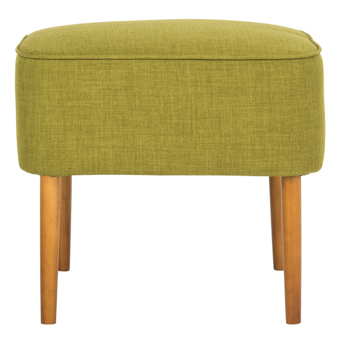 SAFAVIEH Marlana Mid-Century Green Linen Blend Ottoman