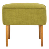 SAFAVIEH Marlana Mid-Century Green Linen Blend Ottoman