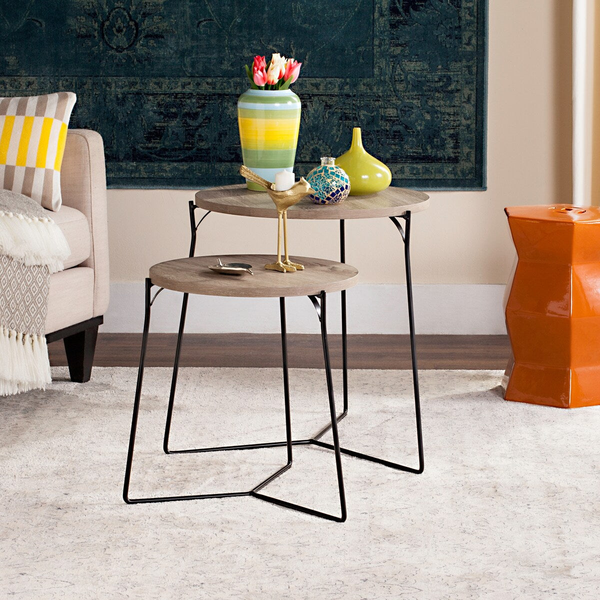 SAFAVIEH Marleen Mid-Century Stacking End Table - 19Wx19Dx21H