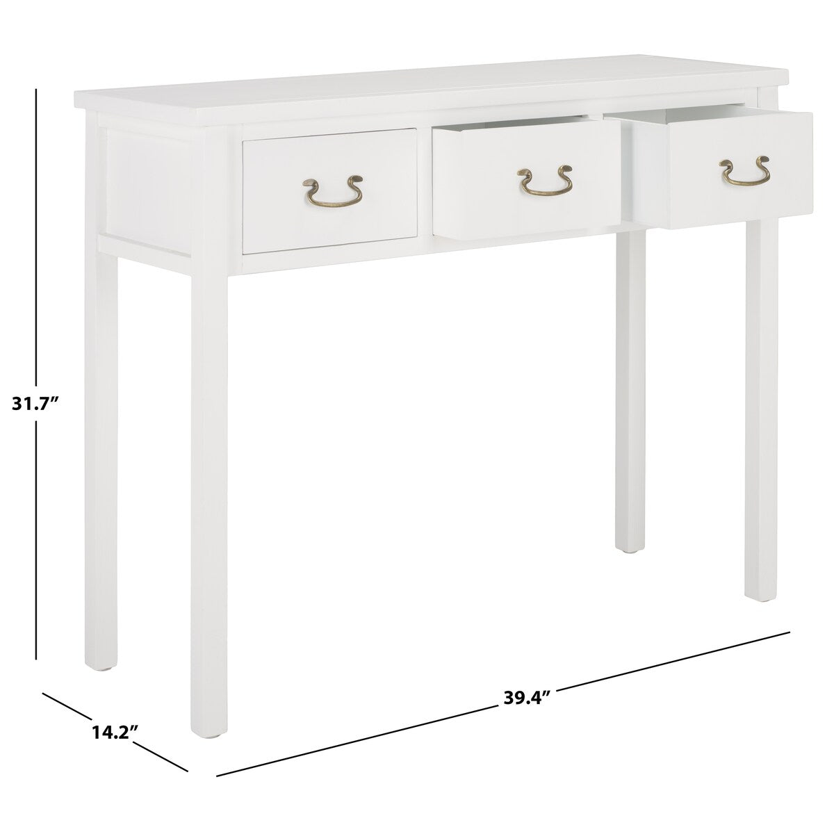 SAFAVIEH Marleine Antiqued Grey Console Table - 39.4" x 14.2" x 31.7" - 39Wx14Dx32H