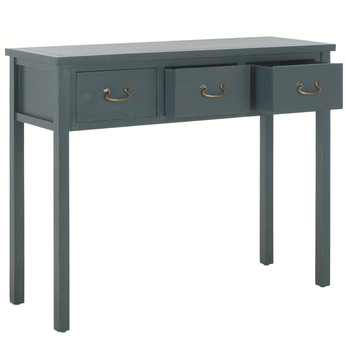 SAFAVIEH Marleine Antiqued Grey Console Table - 39.4" x 14.2" x 31.7" - 39Wx14Dx32H