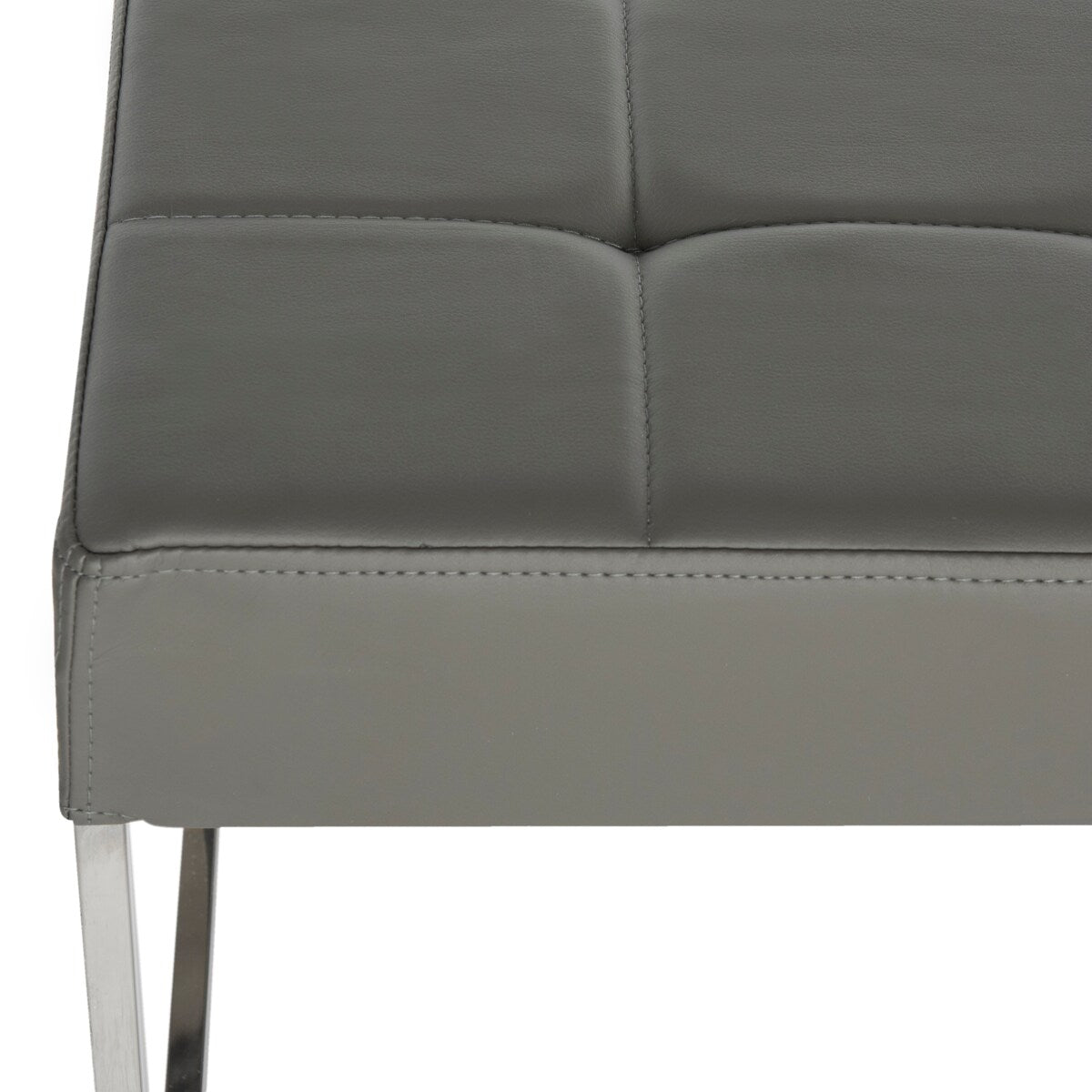 SAFAVIEH Marlene Modern Glam Grey Ottoman