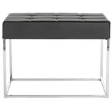 SAFAVIEH Marlene Modern Glam Grey Ottoman