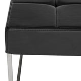 SAFAVIEH Marlene Modern Glam Grey Ottoman