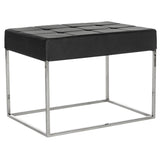 SAFAVIEH Marlene Modern Glam Grey Ottoman