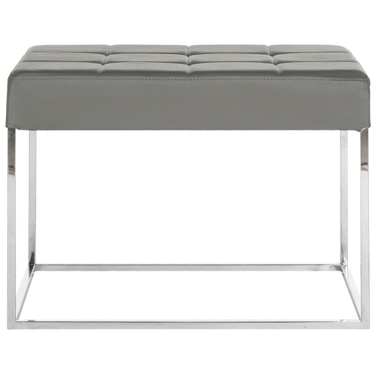 SAFAVIEH Marlene Modern Glam Grey Ottoman