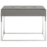 SAFAVIEH Marlene Modern Glam Grey Ottoman