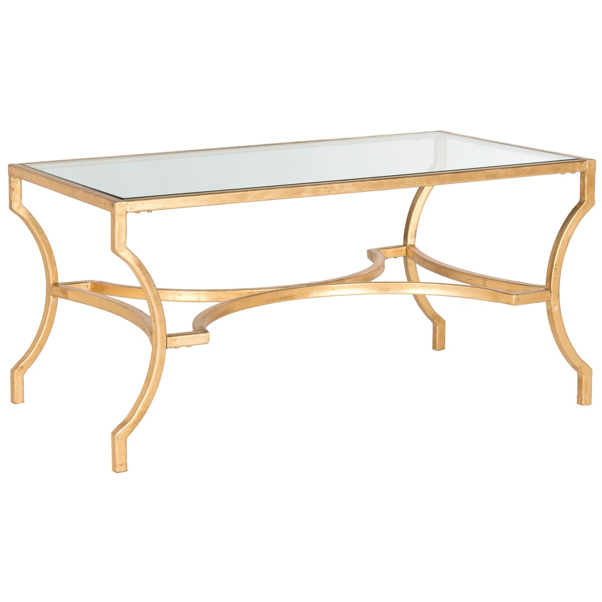 SAFAVIEH Marva Gold Coffee Table - 37" x 20" x 17" - 37Wx20Dx17H