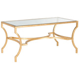 SAFAVIEH Marva Gold Coffee Table - 37" x 20" x 17" - 37Wx20Dx17H