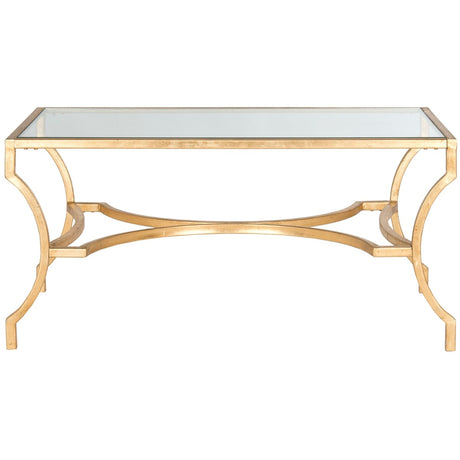 SAFAVIEH Marva Gold Coffee Table - 37" x 20" x 17" - 37Wx20Dx17H