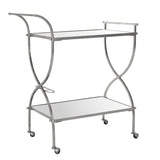 SAFAVIEH Maryanne Silver/ Mirror Top Bar Cart - 33.5" x 20.1" x 38.6" - 34Wx20Dx39H