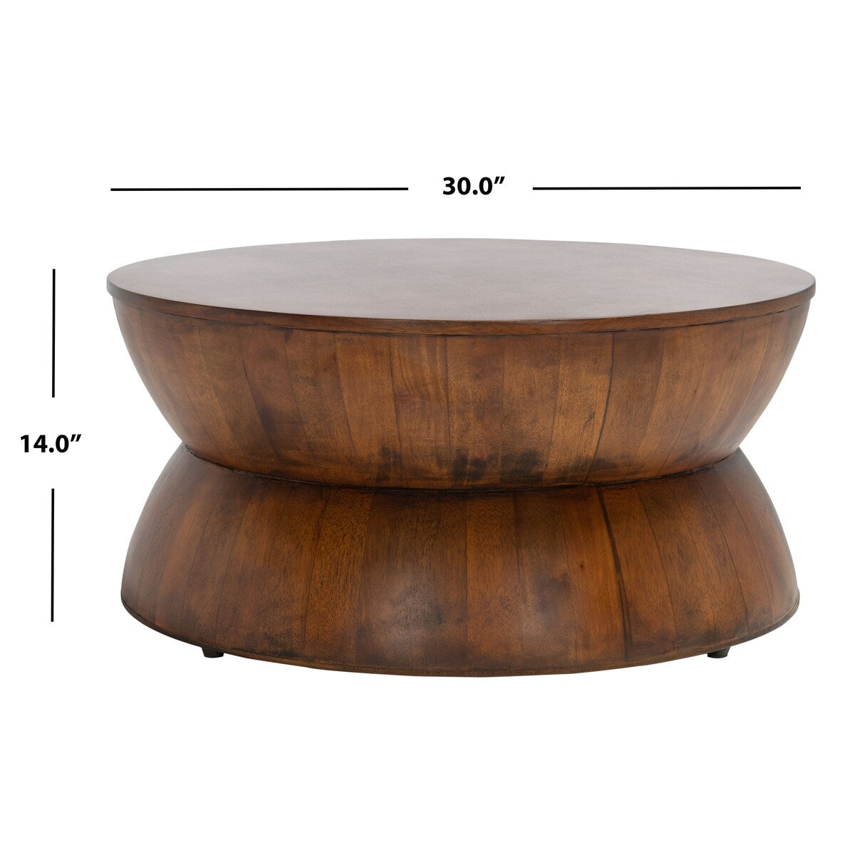 SAFAVIEH Mattye Modern Contemporary Round Coffee Table. - 30" W x 30" L x 14" H - 30Wx30Dx14H