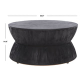 SAFAVIEH Mattye Modern Contemporary Round Coffee Table. - 30" W x 30" L x 14" H - 30Wx30Dx14H