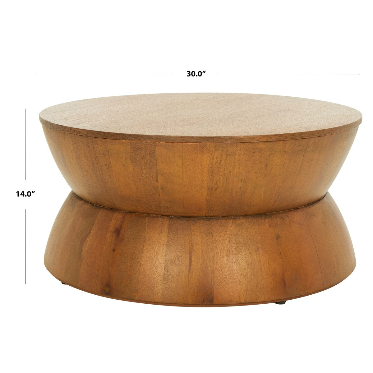 SAFAVIEH Mattye Modern Contemporary Round Coffee Table. - 30" W x 30" L x 14" H - 30Wx30Dx14H